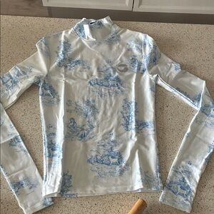 Coperni Blue and White Printed Top
